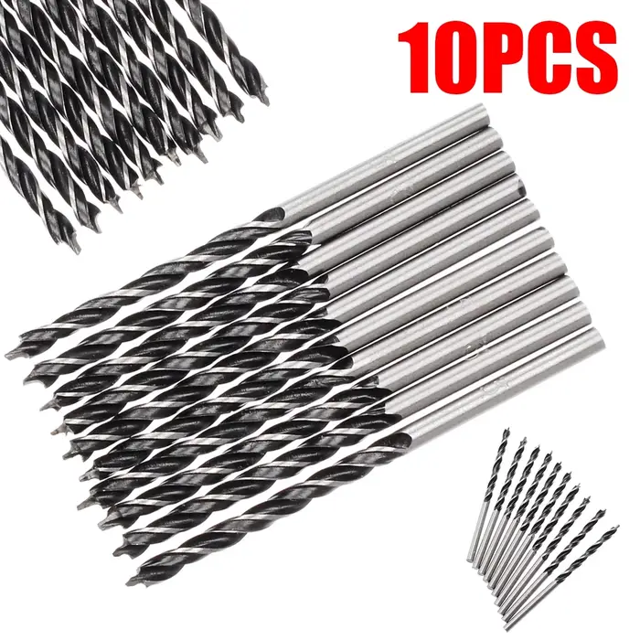 Forets à bois à haute résistance, 10 pièces, forets à bois avec pointe centrale de 3mm de diamètre p