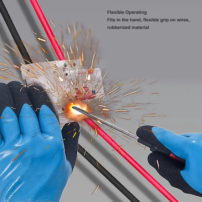 Gants en caoutchouc isolés électriques