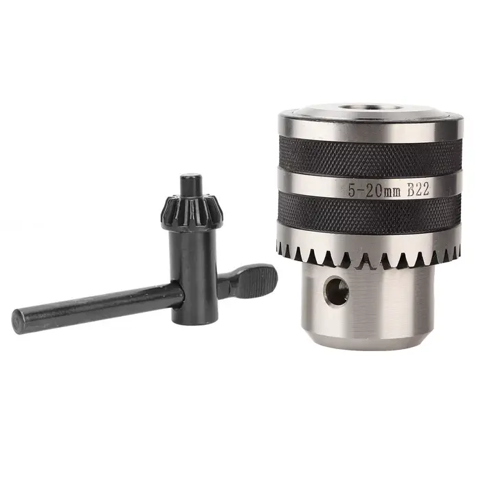 Mandrin de perçage robuste B22 de 5 à 20mm, avec clé pour le travail des métaux, tour CNC, perceuse