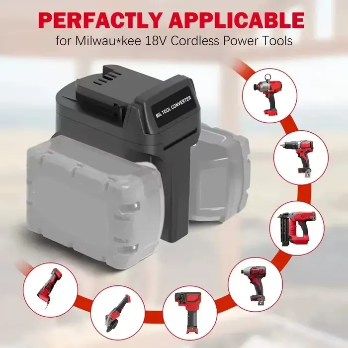 Adaptateur de batterie pour outils électriques MIL18MIL 2 en 1 pour Milwaukee