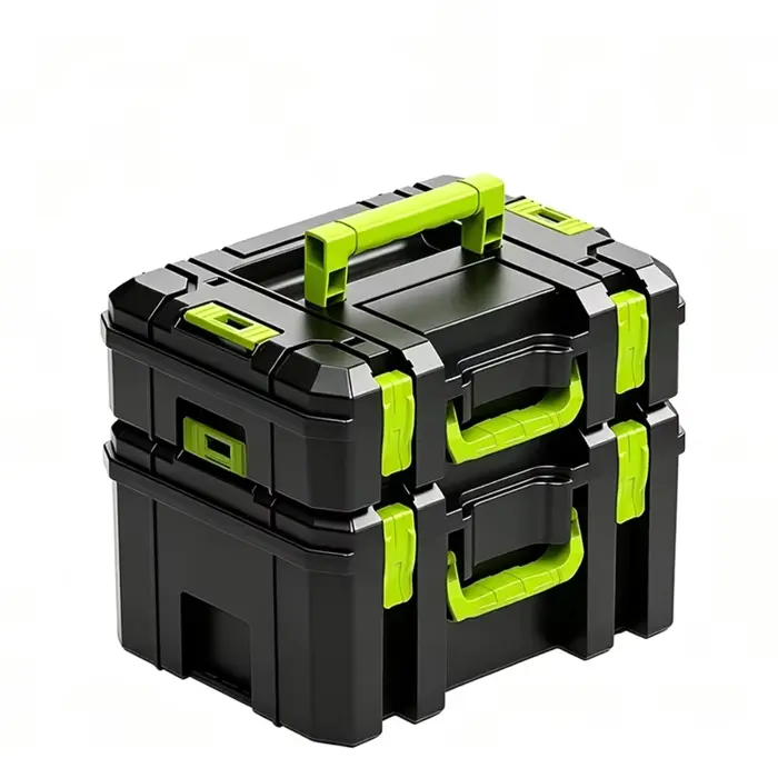 Boîte à outils multifonctionnelle grande capacité empilable, boîte de rangement élargie pour quincaillerie, organisateur de boîte à outils, rangement de garage