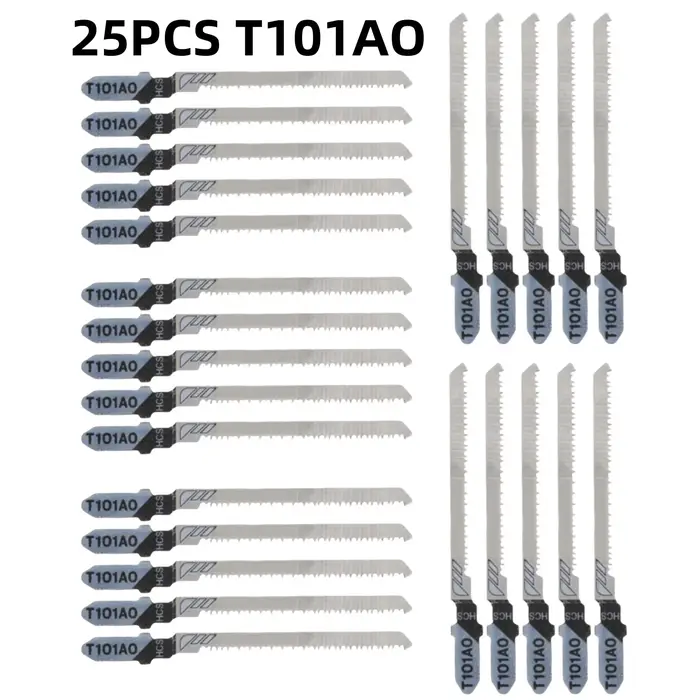 Lot de 25 lames de scie sauteuse à tige en T HCS T101AO