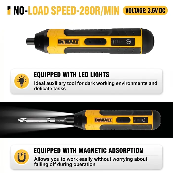 Tournevis électrique sans fil DEWALT HT422, perceuse réglable rechargeable 1300mAh, démontage multifonctionnel