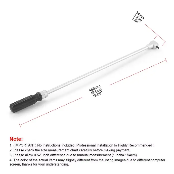 Outil de réglage de carburateur 19 pouces/485mm