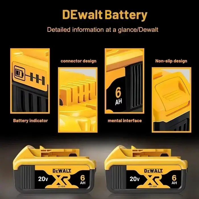 Batterie originale Dewalt 20V MAX 5Ah 6Ah 18650 