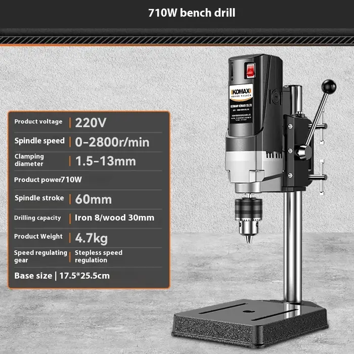 220V710W800W1050W Mini perceuse de table presse précision forage fraiseuse maison multi-fonctionnelle perle outil