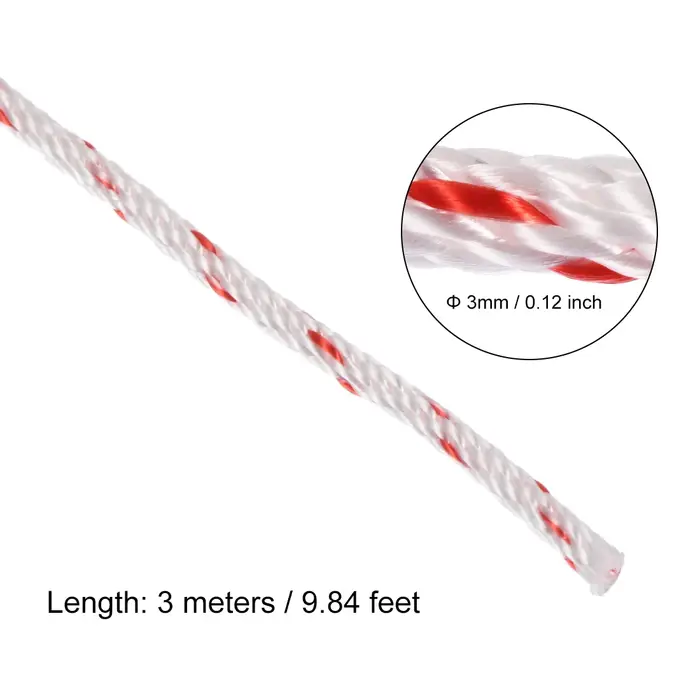 3/5/10M 3-5.5mm fibre de Polyester recul tirer cordon de démarrage corde