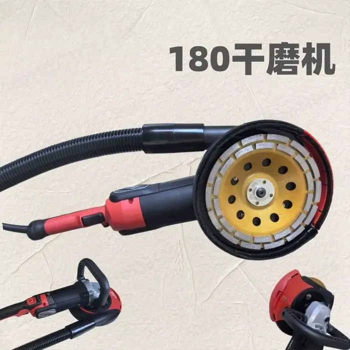 Ponceuse électrique sans poussière 5180 à vitesse réglable avec capot anti-poussière pour le polissage des sols en ciment et de la pierre