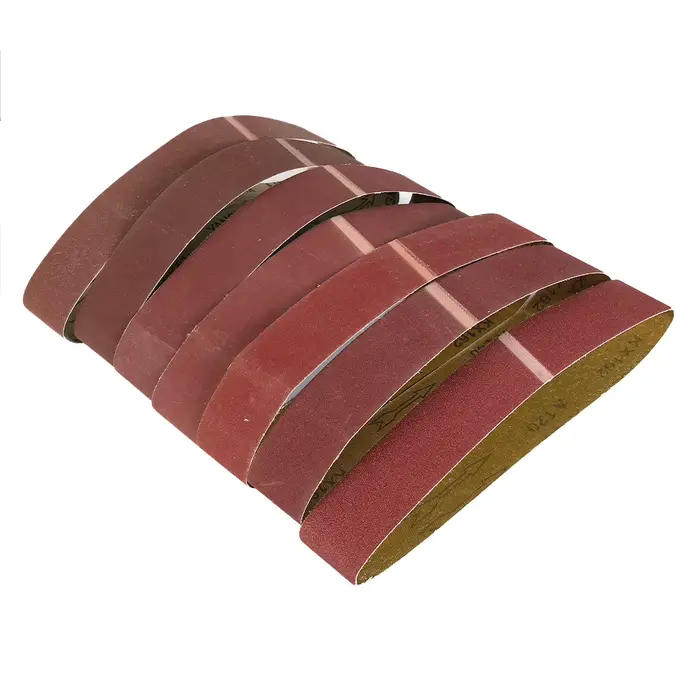 7 pièces ponçage bande Abrasive 120 240 320 400 600 800 1000 grains bandes abrasives en oxyde d'aluminium pour métal bois plastique ponceuse de meulage
