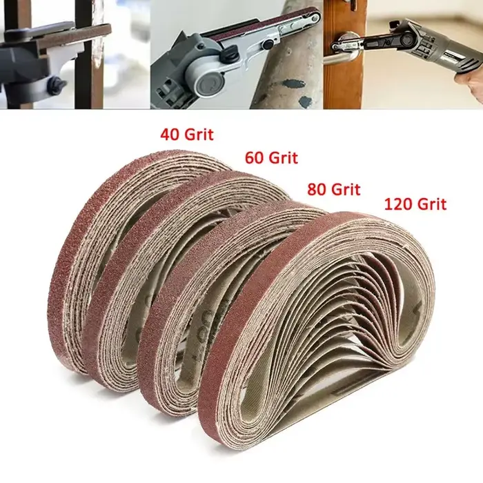 10 pièces de bandes abrasives pour ponceuse à bande
