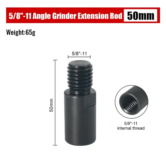 Tige d'extension de meuleuse d'angle 5/8-11UNC 50/70/100/140mm pour le meulage et le polissage difficiles à portée
