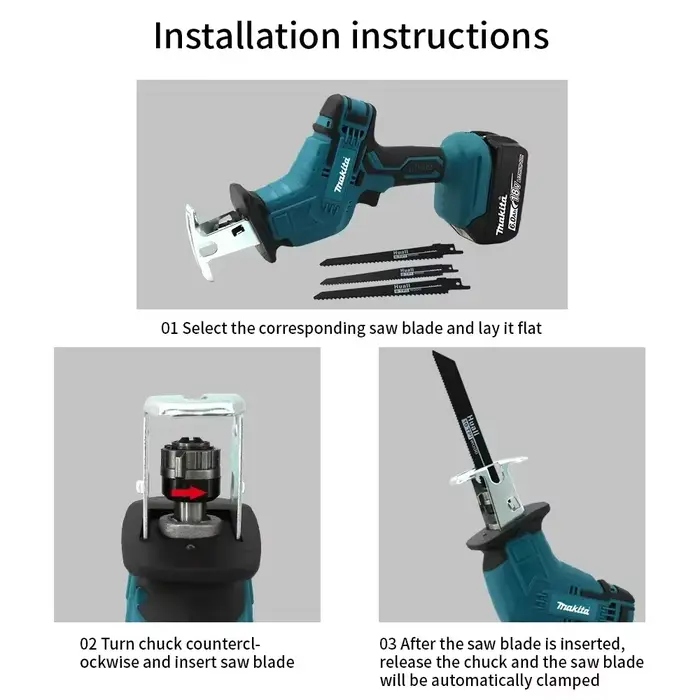 Scie sauteuse sans fil Makita ML-505, scie à chaîne électrique, outil électrique portable pour la co