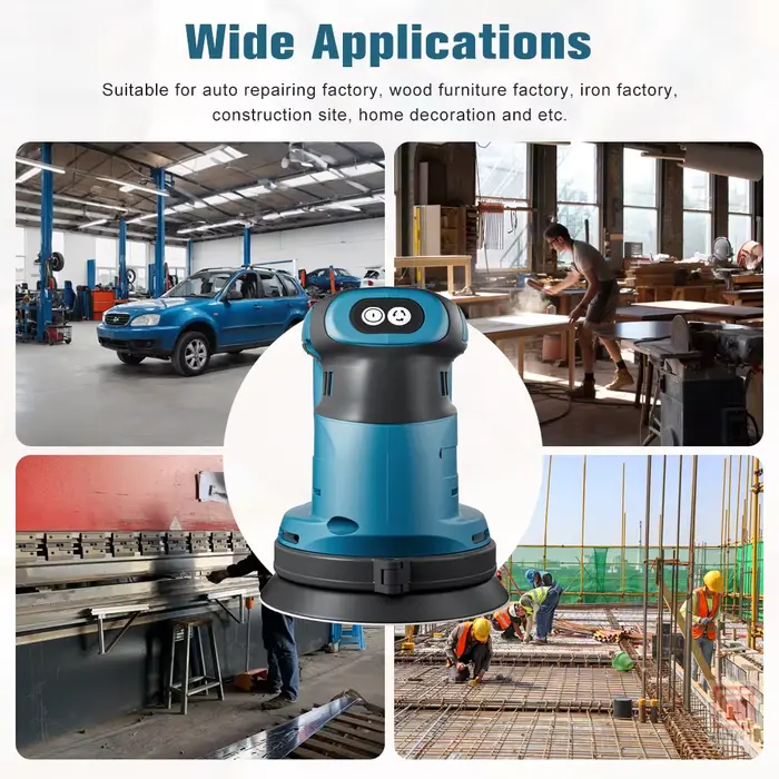 Ponceuse orbitale électrique sans fil 125 mm pour batterie Makita 18 V