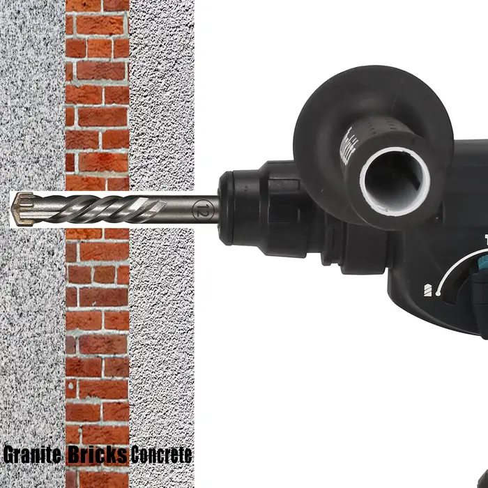 Tête de coupe transversale pour béton SDS Plus, 4-12mm, marteau à double tarière, bloc de brique mur
