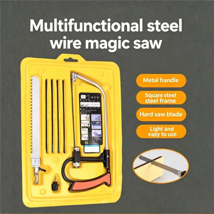 Scie à main multifonction Magic Devil Saw, mini scie à cadre en acier pour le travail du bois, la mo