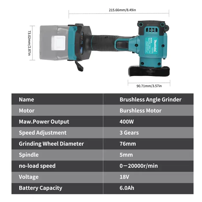 Meuleuse d'angle sans fil Makita MT438 18V