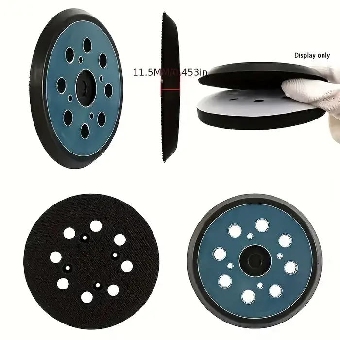 Disque de ponçage orbital de remplacement de 125 mm (5 pouces) à 8 trous avec fixation auto-agrippante
