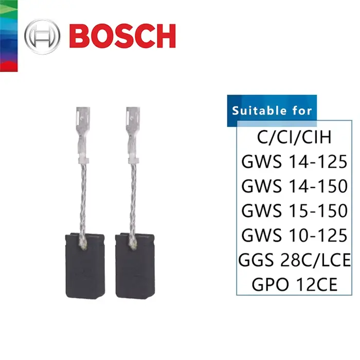 Remplacement de brosses en carbone pour meuleuse d'angle Bosch, 150 1607014176, GWS1400, GGS8CE, GGS