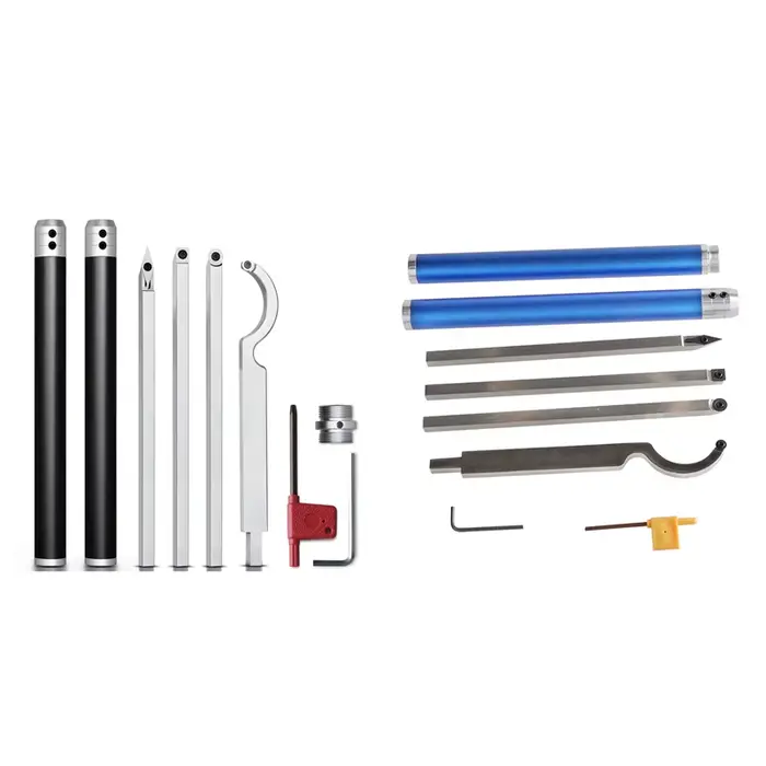 Ensemble d'outils de tournage du bois Interchangeables de lame de tour à 6 pointe en carbure universel