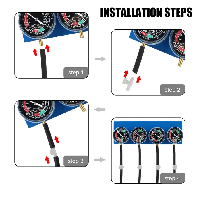 Kit de synchronisation de carburateur de testeur de moto