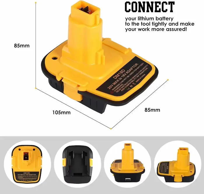 Prolongez la durée de vie de vos outils DeWalt XPR : Adaptateur lithium