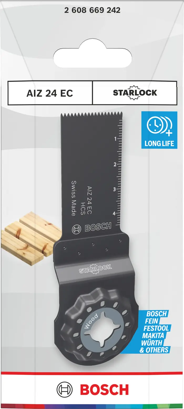Lame de scie multi-coups Bosch StarLock Series pour le bois AIZ 24 EC
