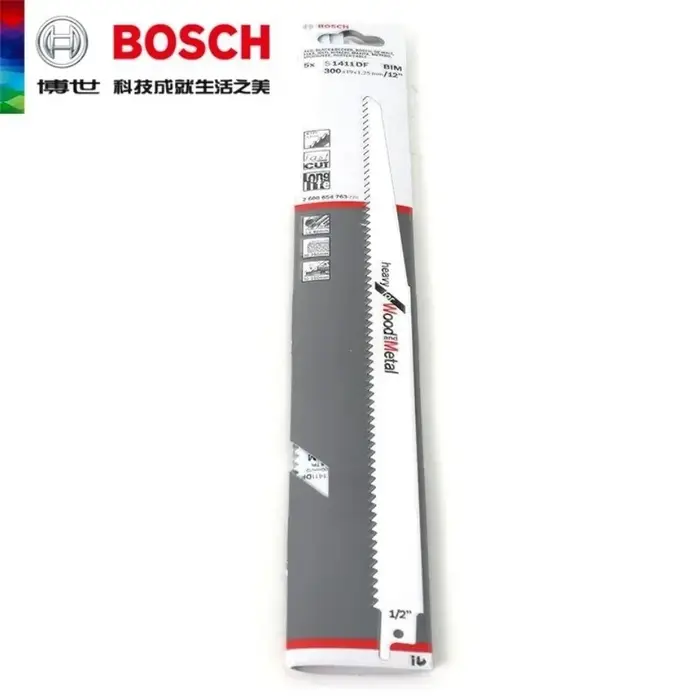 Bosch-Lame de Scie Alternative pour Bois et Métal, S1411 DF, 1/ 2/3/4/5 Pièces, S1411DF
