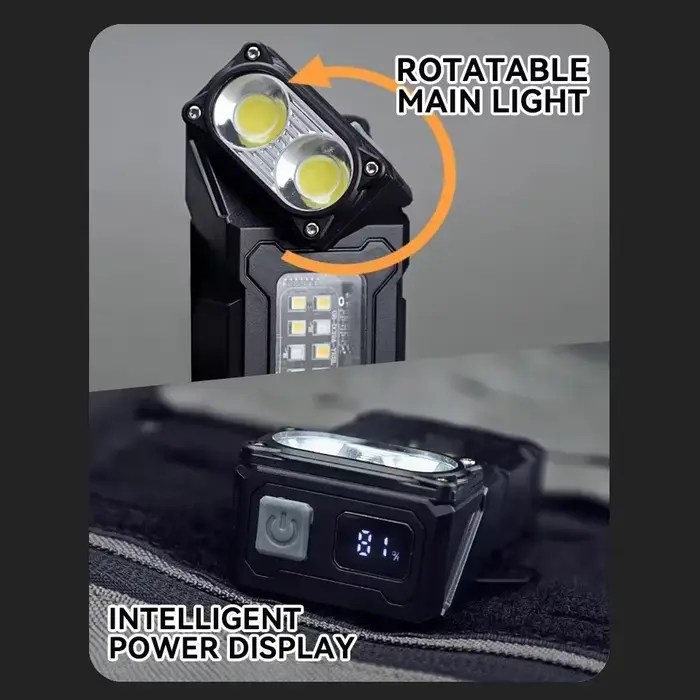Lampe de poche LED multifonctionnelle à Angle réglable