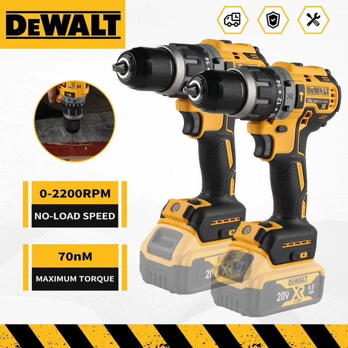 2025 Dewalt 2000 tr/min perceuse électrique sans fil pilote sans brosse vitesse réglable