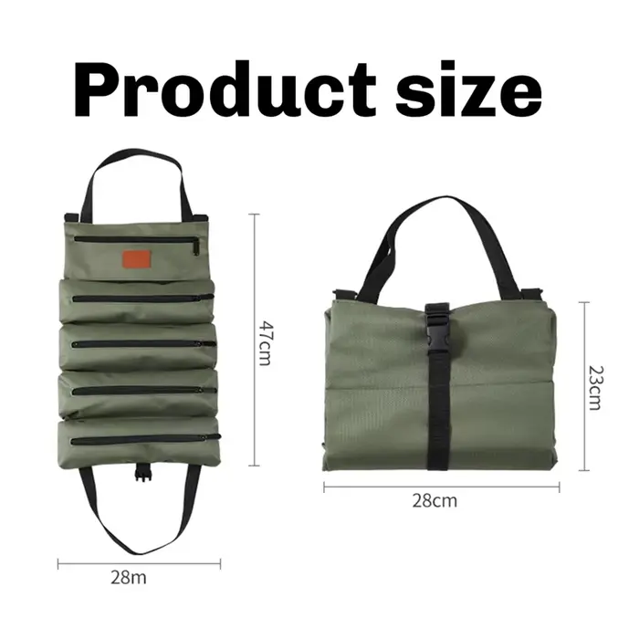 Rouleau d'outils, rouleau de clé de sac à outils enroulable polyvalent