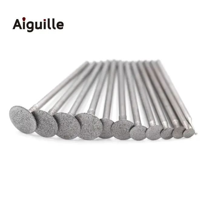 Tige de type K 2,35 mm 120 # Fraises de meulage diamantées 0.5-10mm, mèches de meulage des dents,