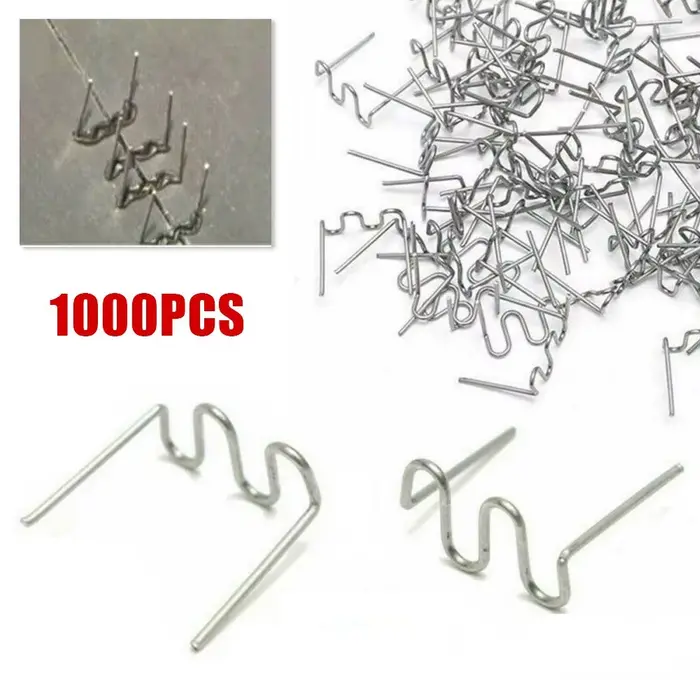 Agrafes ondulées S 0.8mm 0.6mm, pour carrosserie de pare-chocs de voiture, Kit de réparation d'agraf