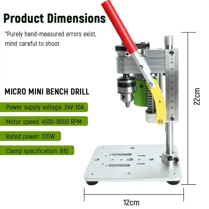 Mini perceuse d'établi multifonctionnelle 120W