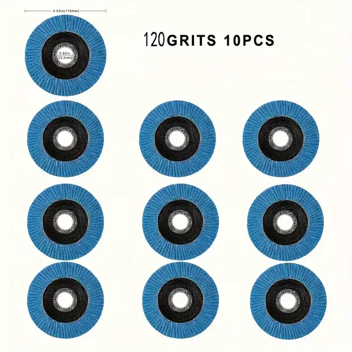 10 disques à lamelles 4-1/2 pour meules de meuleuse disques de gravier 60/80 disques abrasifs pour f