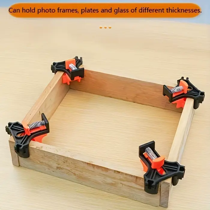 Clip d'angle réglable à 90 degrés, outil de travail du bois durable et réutilisable pour un angle dr