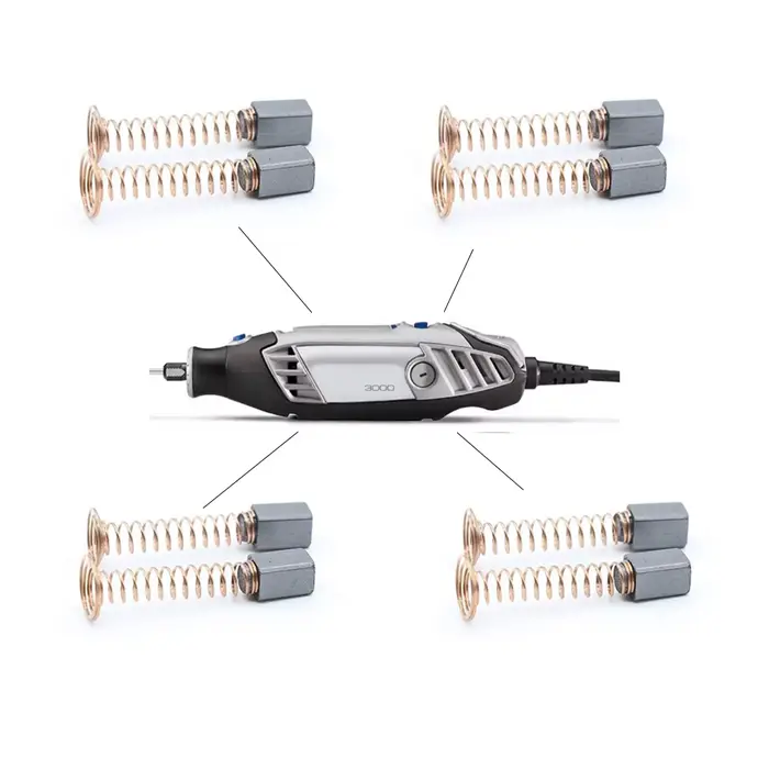 Balais de charbon de remplacement pour DREMEL 3000 200 4000 90930-04 2615298790 595 395 6000 300 215 217 100 Moteur