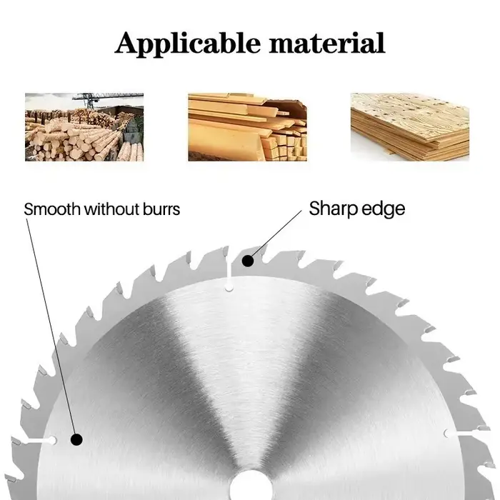 Lame de scie circulaire TCT pour le travail du bois de 185 mm avec un diamètre de 30 mm et un nombre de dents de