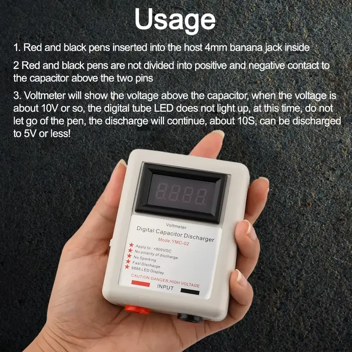 Déchargeur de condensateur numérique 800V