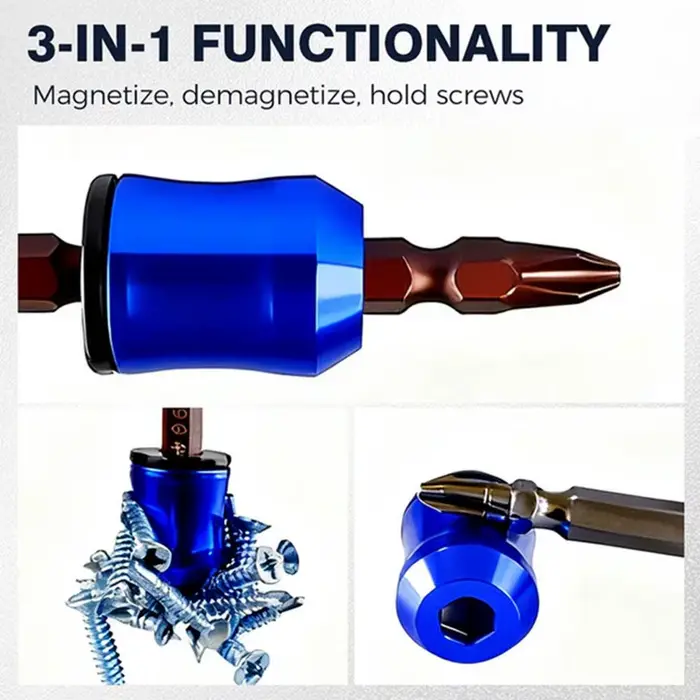 Magnétiseur/démagnétiseur haute dureté, en alliage d'aluminium, tige hexagonale de 6,35 mm, pour foret, pièces de rechange pour outils électriques