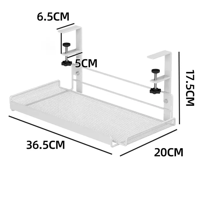 Étagère de rangement réglable sous la table