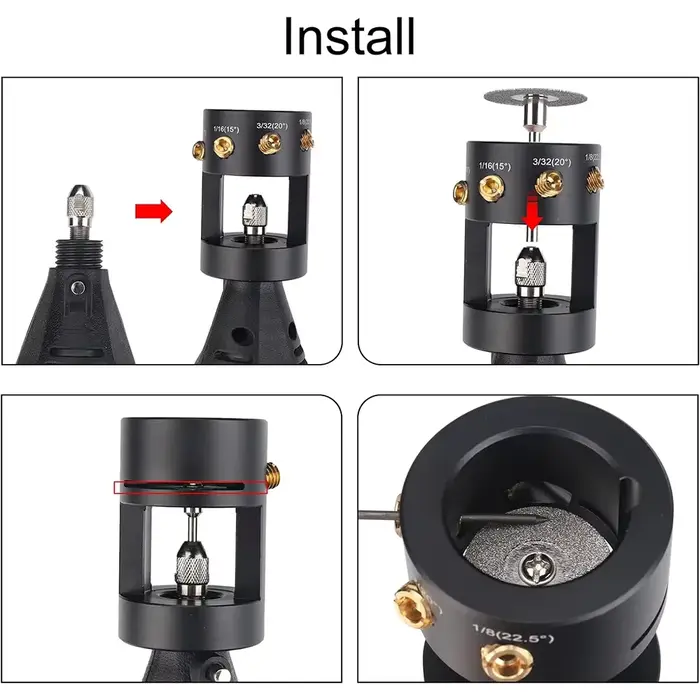 Meuleuse d'affûtage d'électrode en tungstène, outil de soudage TIG avec fente de coupure, multi-angl