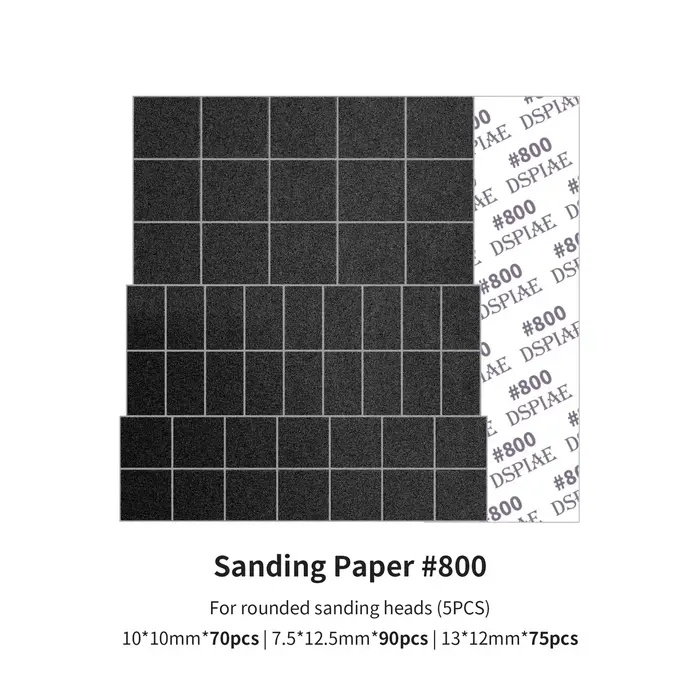 DSPIAE ES-A stylo de polissage alternatif papier de verre pour tête plate/tête incurvée tête de papi