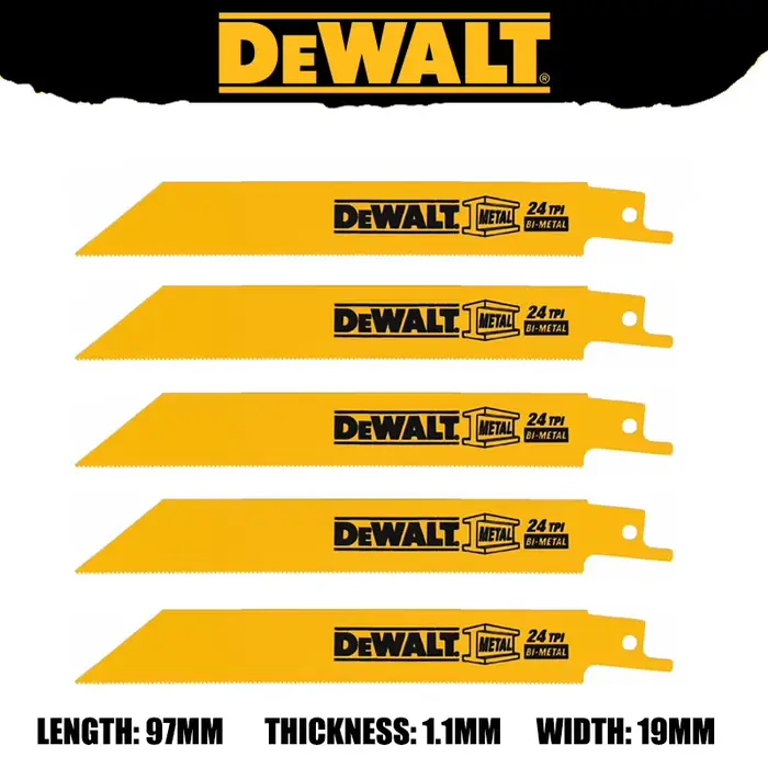 Lames de scie sauteuse bi-métalliques originales DEWALT, outils robustes et durables, accessoires DW