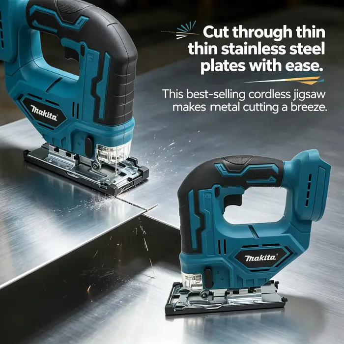 Scie sauteuse électrique sans fil Makita DJV182Z Brushless 18V 340W avec poignée en forme de barillet (sans batterie)