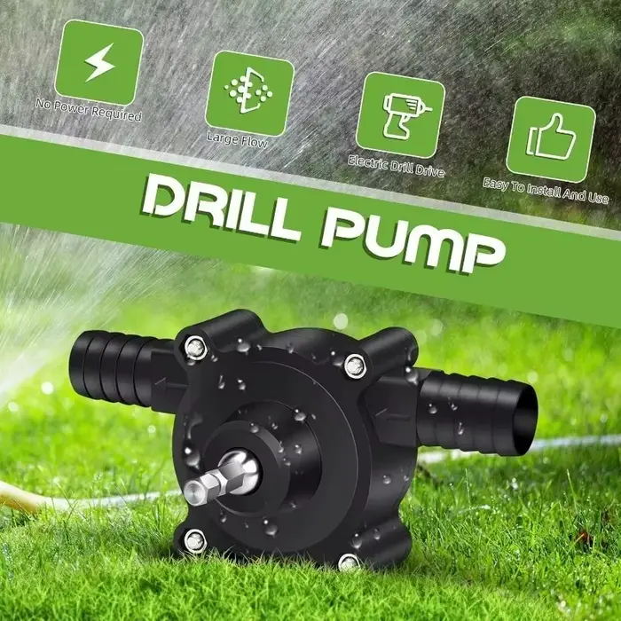 Pompe à eau électrique portable auto-amorçante pour transfert de liquides (huile, eau) pour maison, jardin et extérieur