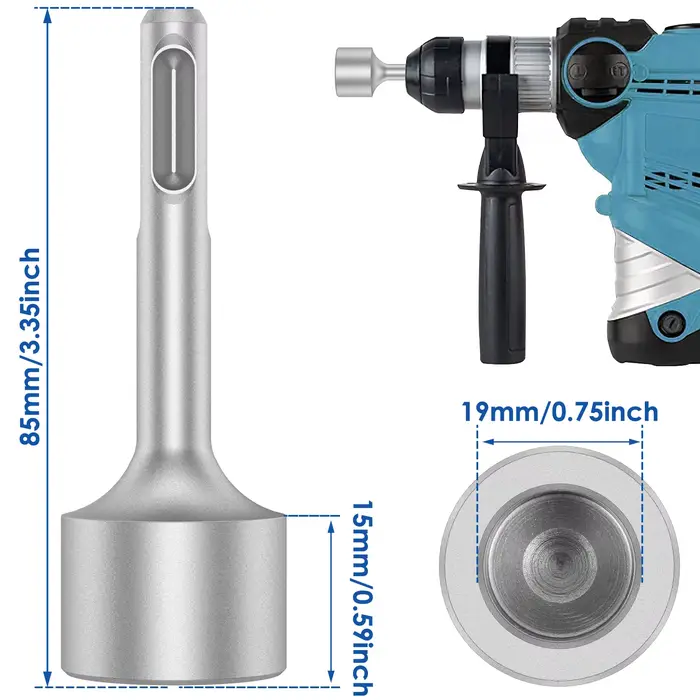SDS Plus tournevis de tige de terre pour outils de forage à percussion rotative 19/21/25/35mm tige d