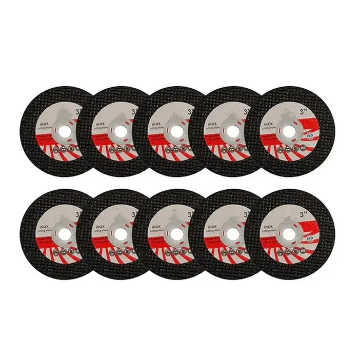 Jeu de disques de coupe en résine, 75mm, 10 pièces, meules en corindon et Zirconium pour métal et ac
