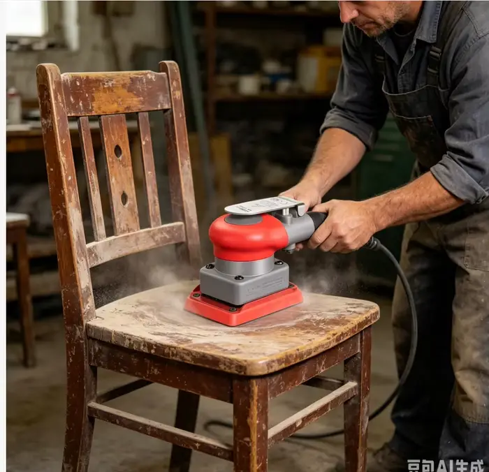Ponceuse pneumatique vibrante compacte pour ponçage à sec