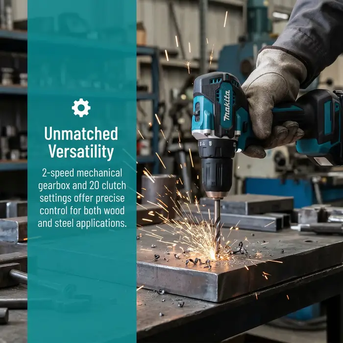 Perceuse-visseuse sans fil MAKITA DDF487 18V sans balais 1700 tr/min