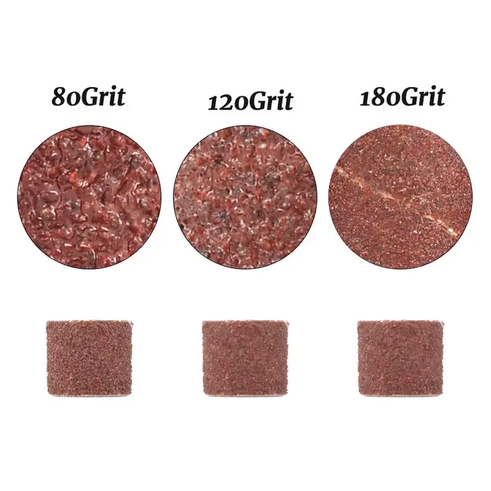 11/102 pièces Kit de tambour de ponçage grain # 80 # 120 # Bande